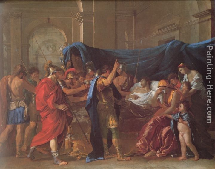 Nicolas Poussin The Death of Germanicus - detail